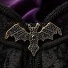Retro Metal Brooch Halloween Rhinestone Bat Brooch, Gothic Shaped Lapel Daily Wear Decorative Pin Pin, Jewelry Accessory for Clothing Bags Scarves