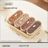 Elegant 4-Compartment Plastic Snack Box with Tray and Lid