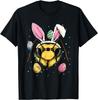 Bee Bunny Easter Egg Hunt Insect Lover Graphic Tee Men Casual Short Sleeve T-Shirt