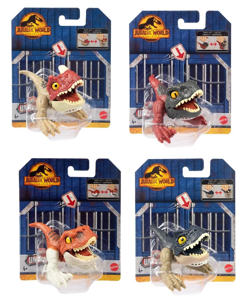Mattel Jurassic World Neue Dominatoren Pop-Up Kollektion [Box mit 4 Stück] [Ab 4 Jahren] 986C-HFR10