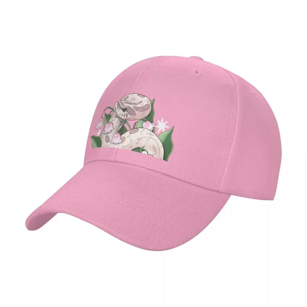 Lavender Hognose Snake with Lily of the Valley Baseball Cap Beach Outing custom Hat party Hat Hats For Women Unisexs