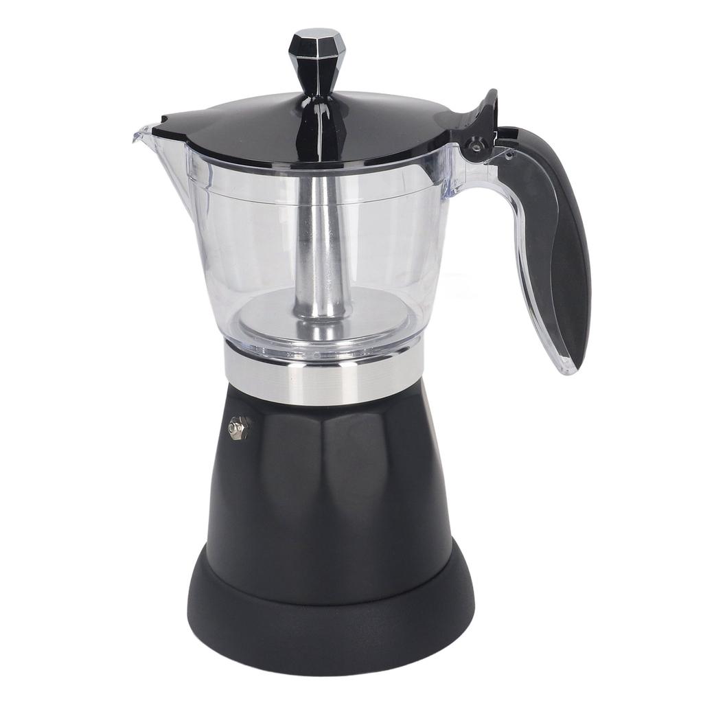 Filtru de cafea cu 6 cești, 300 ml, cafetieră electrică italiană, portabilă, transparentă, pentru acasă, UE