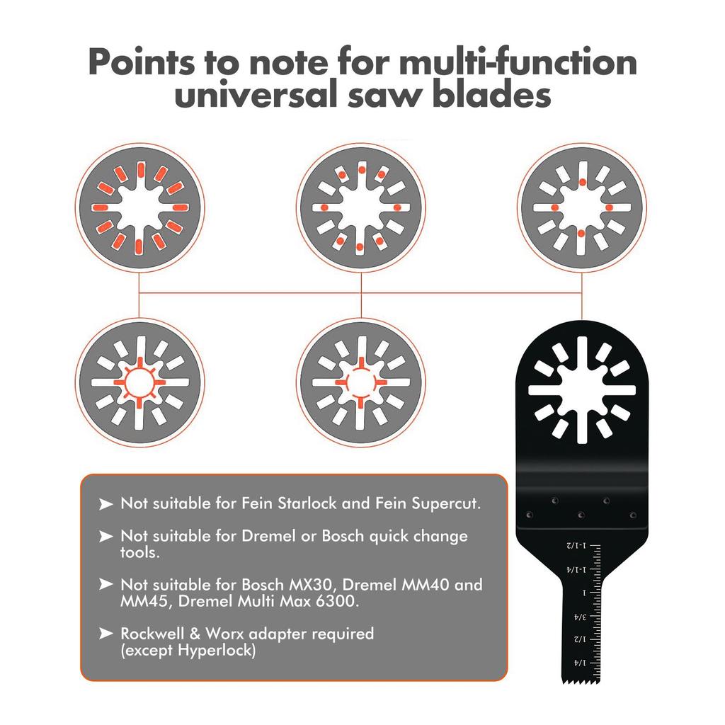 38-Piece Multi-Tool Oscillating Saw Blade Kit for Woodworking