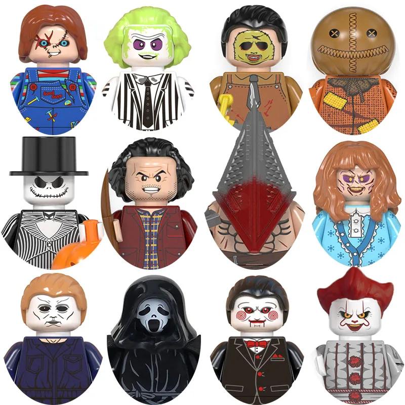 Halloween Horror Figure The Shining Scream Silent Hill Stephen King's It Model Blocks Construction Bricks Toys For Children