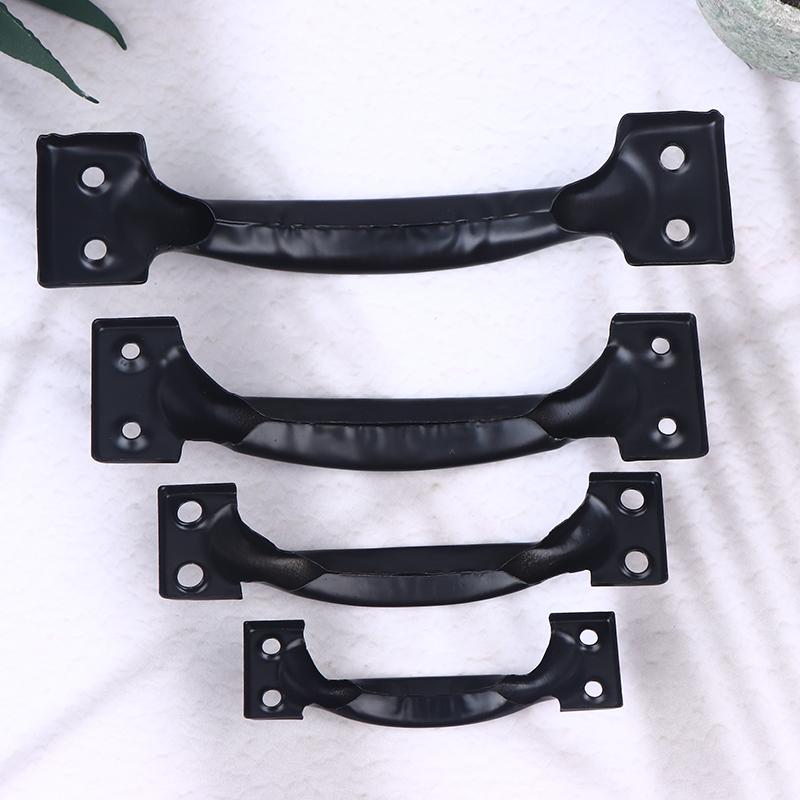 2Pcs Door Handle+8Pcs Screws Iron Door Handle Gate Handle Pull For Sliding Barn Doors Gates Garages Sheds Window Pulls Knob