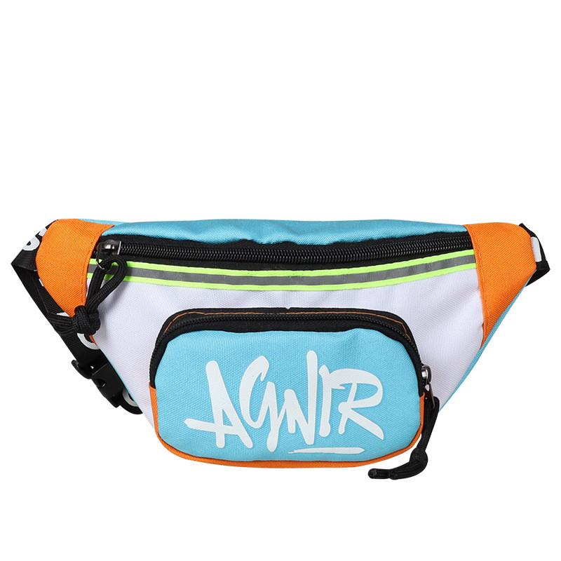 Colorful Patchwork Polyester Children's Waist Bag Stylish Baby Money Purse For Kids