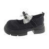 Platform Mary Jane shoes small leather shoes women's spring 2025 new pearl high heels national style Chinese style with skirt single shoes