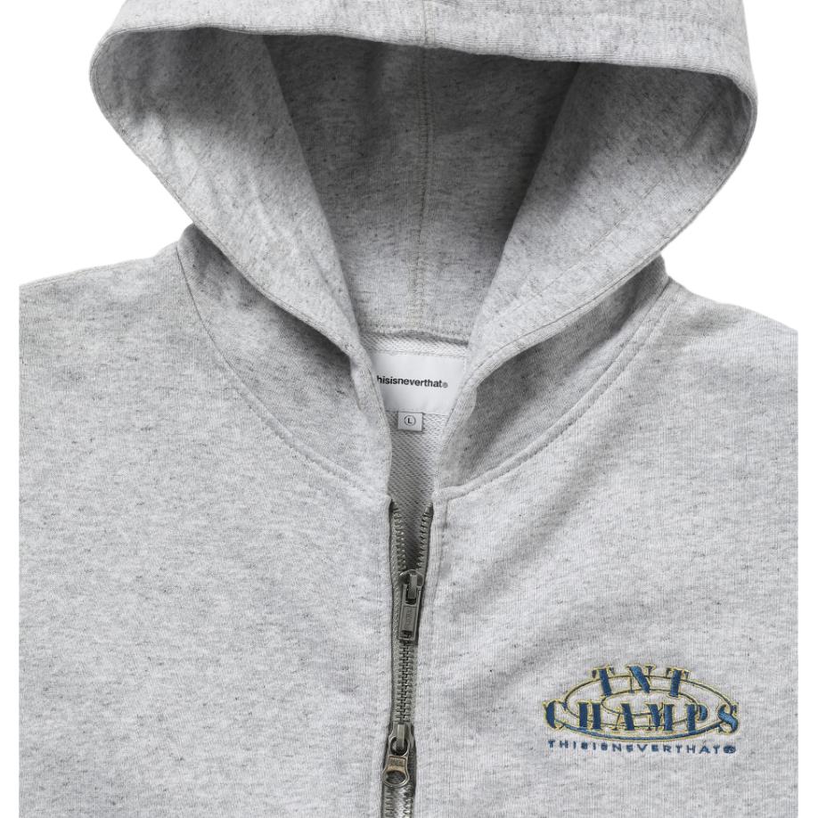 Thisisneverthat Felpa Casual Senza Maniche con Zip Ricamo Lettere Doppia Tasca Unisex Felpe TN251TSWHZ01HGR