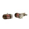 New fun cigar-shaped French cufflinks with a baked enamel finish, suitable for both business and casual occasions, featuring alloy cufflink studs.