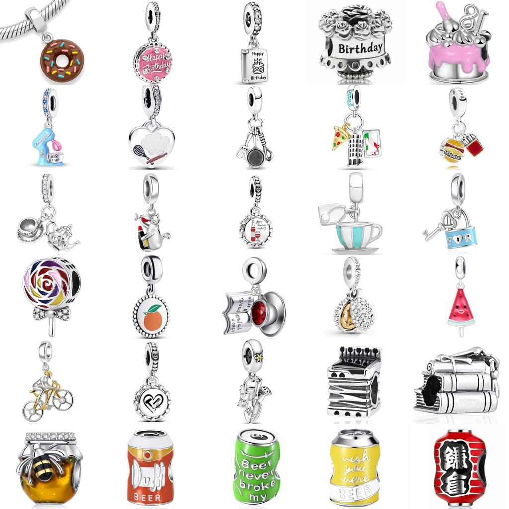 Copper Coffee Cup Honey Can Beverage Bottle Birthday Cake Talisman Fit For Original Bracelet Diy Women'S Jewelry