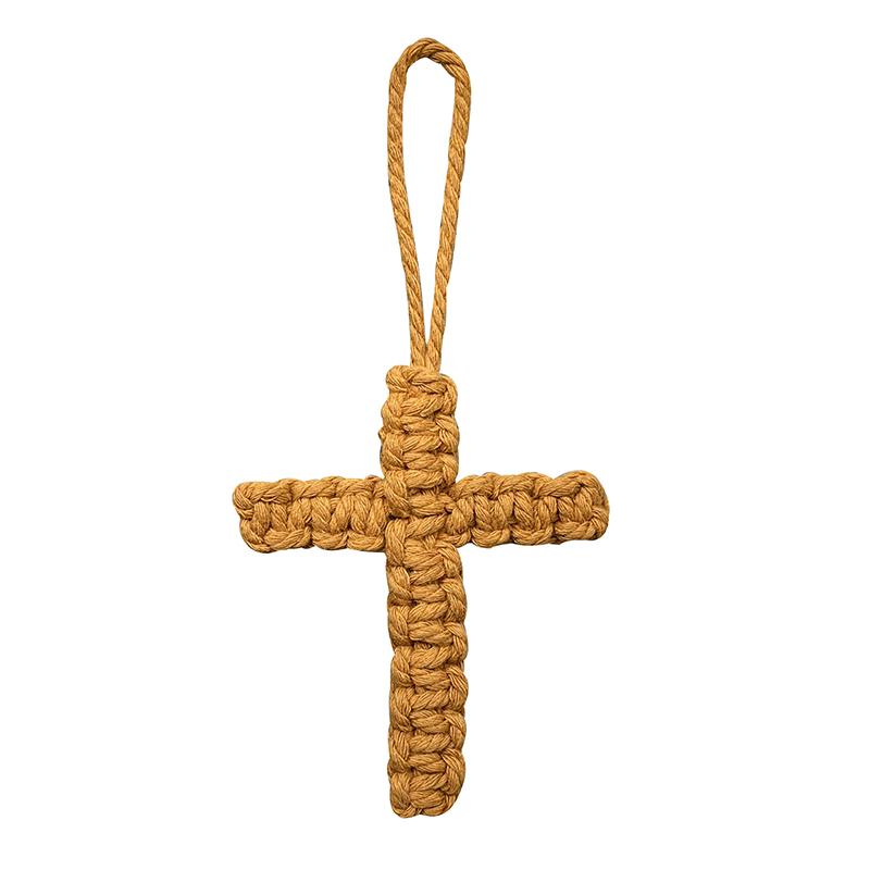 

Bohemian Hand-Woven Cross Keychain Pendant Keyring Charm Car Decoration Bag Charm Jewelry Gift A11