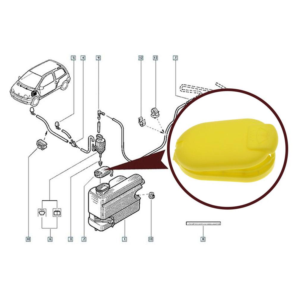 8200226894 Car Windshield Washer Fluid Reservoir Cap Lid Tank For Renault Tracic Megane Scenic Car Tool Accessories