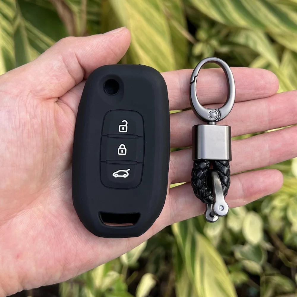 Silicone Car Key Case Soft Remote Cover For Renault Kwid Trafic Clio Kadjar Clio 5 Captur Arkana Sandero Stepway Logan Twingo