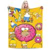 Funny S-Simpsons Cartoon Warm Cozy Blanket  Print Camping Bedding Throws Outdoor Flannel Bedspread Sofa Bed Cover