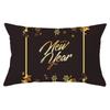 New Black Gold Series Christmas Peach Skin Print Waist Pillow Cover Home Accessories Cushion Cover Sofa Cushion Cover