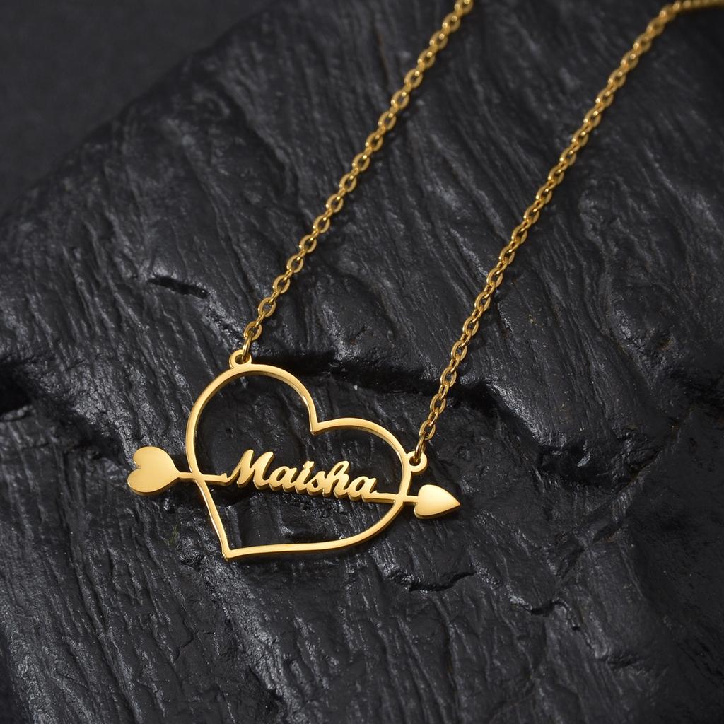 Atoztide 2022 New Customized Name Necklace Stainless Steel Letter Summer Choker Chain Pendant for Women Nameplate Gift