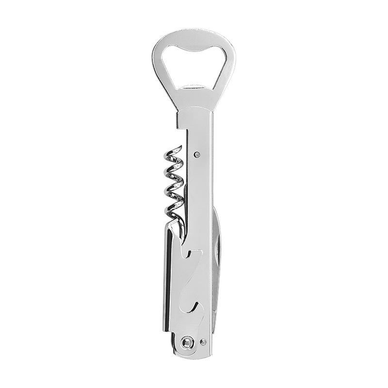 Multifunctional Stainless Steel Wine Corkscrew with Knife, Beer Bottle Opener, Can Opener