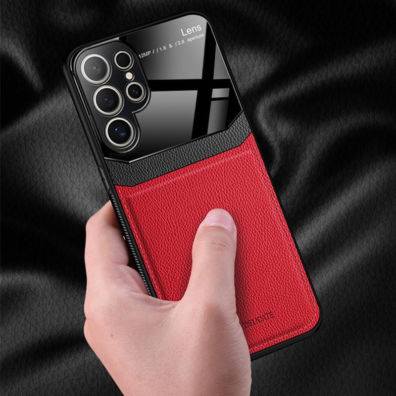 Compatible Samsung Phone Cases: S25 Ultra, S24 FE, S22, A53, A72, A34, Note 20+ with Leather Texture