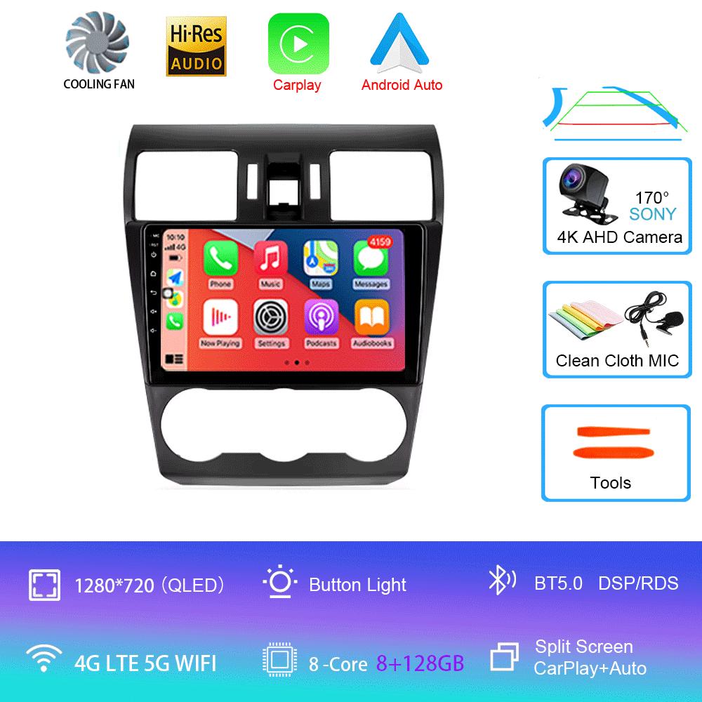 Car Radio Android 14 Carplay Multimedia Player For Subaru Forester 4 SJ XV WRX 2012- 2015 2018 Autoradio GPS Stereo Head Unit