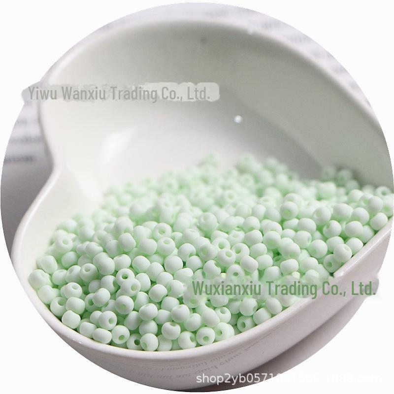 El Yapımı DIY Çocuk Kolye ve Bilekliği için Yüksek Kaliteli 3/4mm Buzlu Düz Renk Cam Pirinç Boncuklar