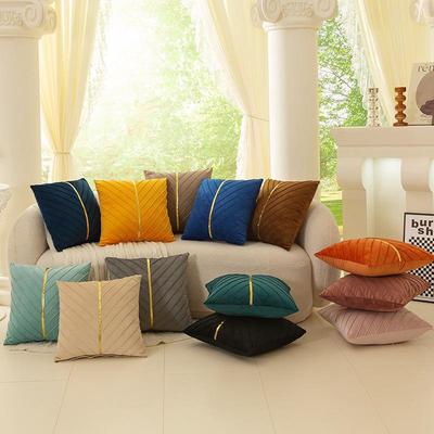 Simple Solid Color Flannel Pillow Cover for Sofa or Office