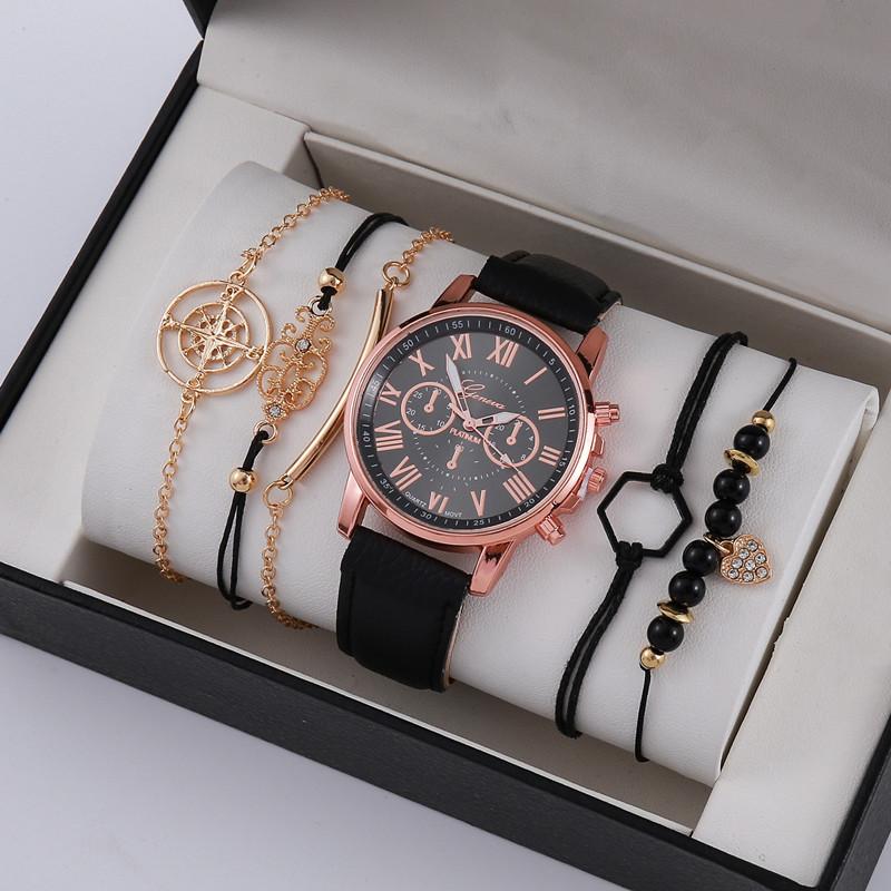 Belt Ladies Watch Geneva Quartz Watch Belt Fashion Couple Scale Watch Girls Watch bulk price