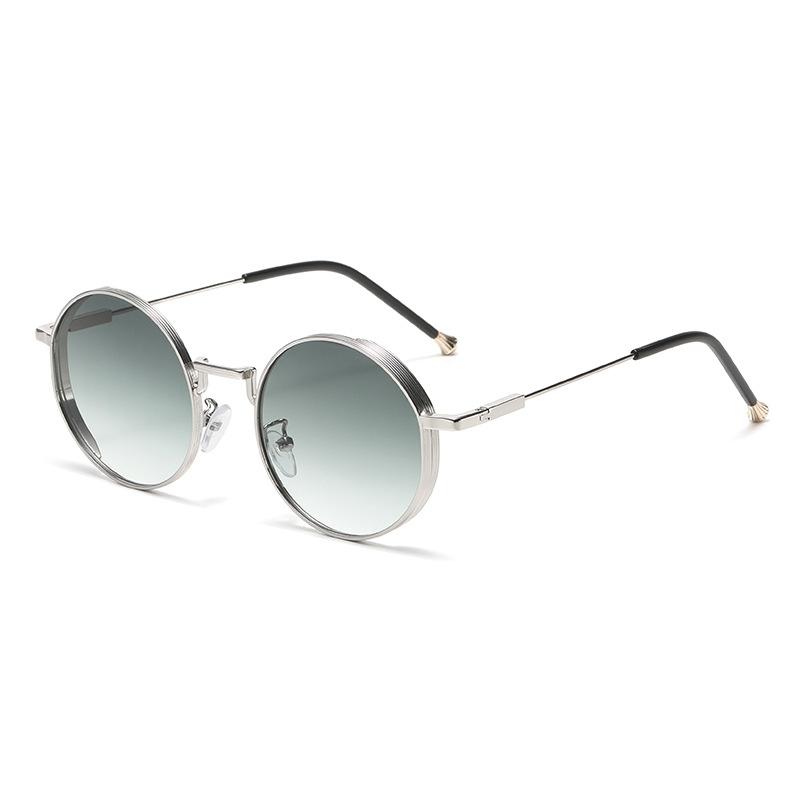 Retro Fashion High End Metal Round Frame Sunglasses For Women Ins Men Driving Special Sunglasses 2532