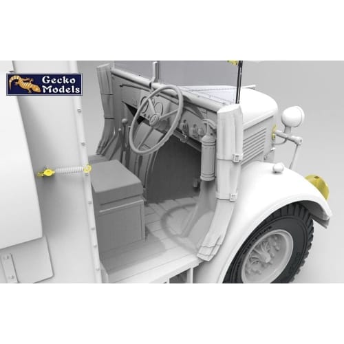 Gecko Model 1/35 Scale World War II British Army K2/Y Military Ambulance "Well Known Katy" Limited Special Edition Plastic Model Kit GEC35GM0070, Mold