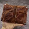 Vintage Handmade Wallet Vertical Men's Multi Slot Vegetable Tanned Leather Wrinkled Driver's License Case Card Bag Trend