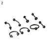 8Pcs Mixed Style Lip Tongue Eyebrow Nose Ring Barbell Body Piercing Jewelry