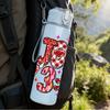 1PC John 3 16 Heart Floral Letter Graphic,750ml Color Plastic Sports Water Bottle,Leakproof Flip Straw Lid,Suitable for Sports Office Home Use