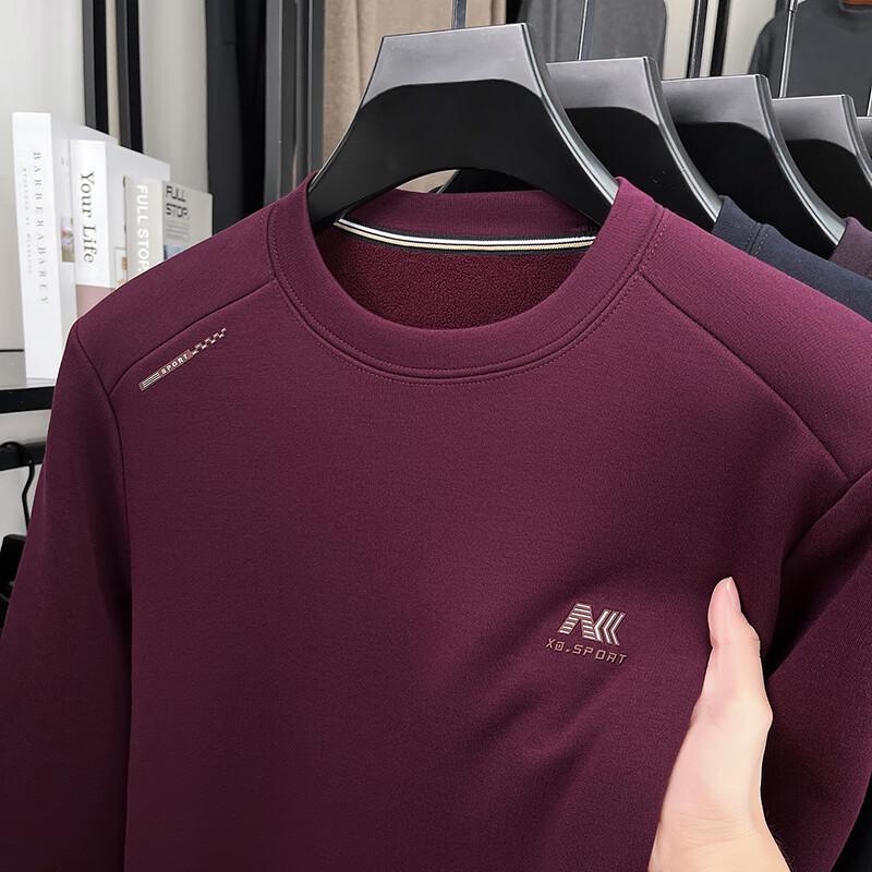 

Firstview Men s Winter Fleece-Lined Round Neck Sweatshirt XL