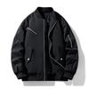 Unisex American Style Autumn/Winter Baseball Collar Flight Jacket, Thick Cotton Padded, Trendy Brand, Plus Size Outerwear.