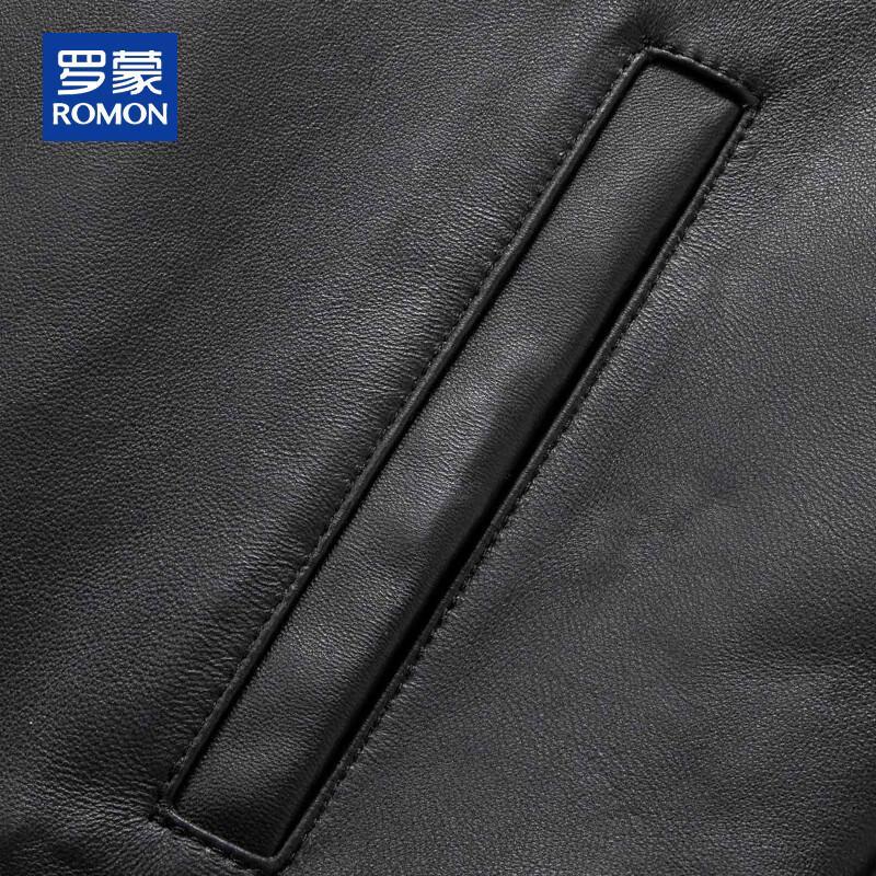 ROMON Men's Genuine Sheepskin Leather Jacket