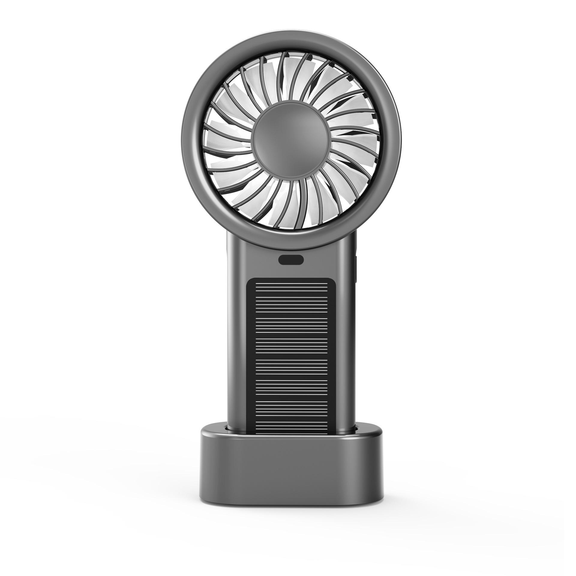 

N90s Solar-Powered Handheld/Desktop Fan with Five-Speed and Long Battery Life for Outdoor Cooling 180x86x47mm
