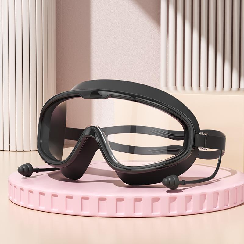 Swimming Goggles Big Frame Swimming Goggles Big Frame HD Wide View Anti-Fog UV Protection Swimming Goggles for Adults No Leaking