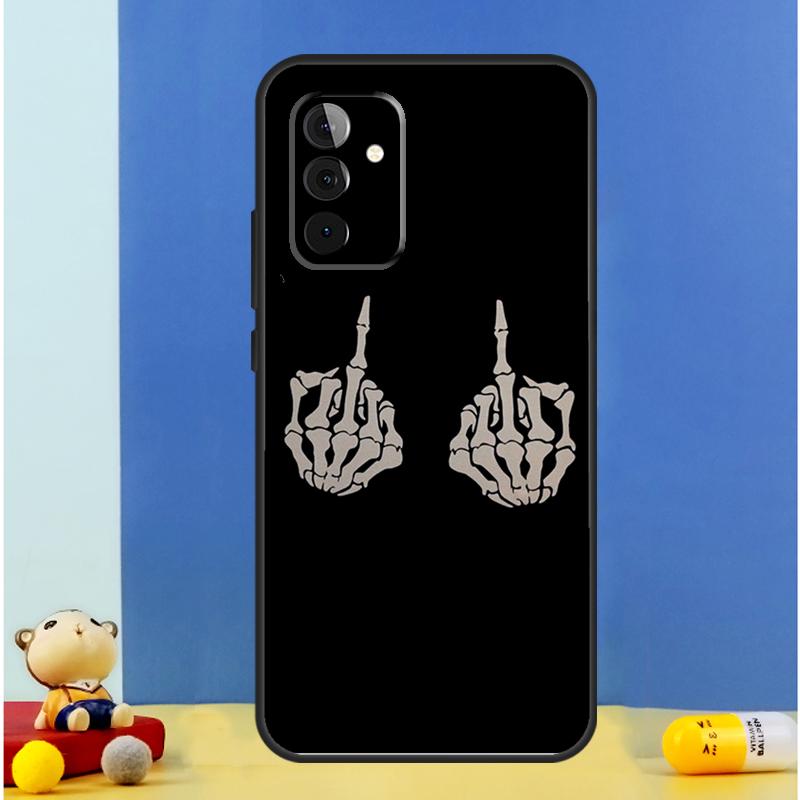 Skeleton Middle Finger Case For Samsung Galaxy A16 A36 A56 A06 A54 A34 A14 A13 A53 A12 A22 A32 A52 A35 A17 A15 A55
