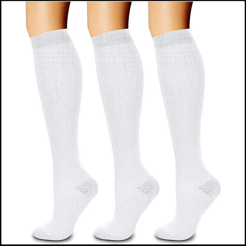 Compression Knee-high Socks Set for Running and Sports - Graduated Support, Multiple Pairs (3/4/6/8)