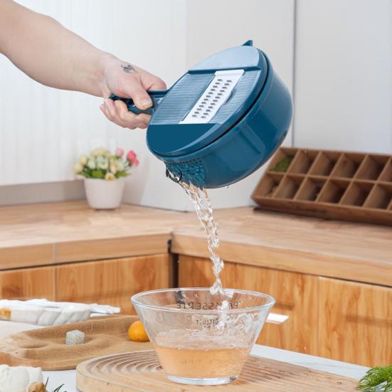 Manual Vegetable Grater Multi-Function Handheld Slicer Shredder with Stainless Steel Blades Efficient Vegetable Chopper for Carrot Potato Salad