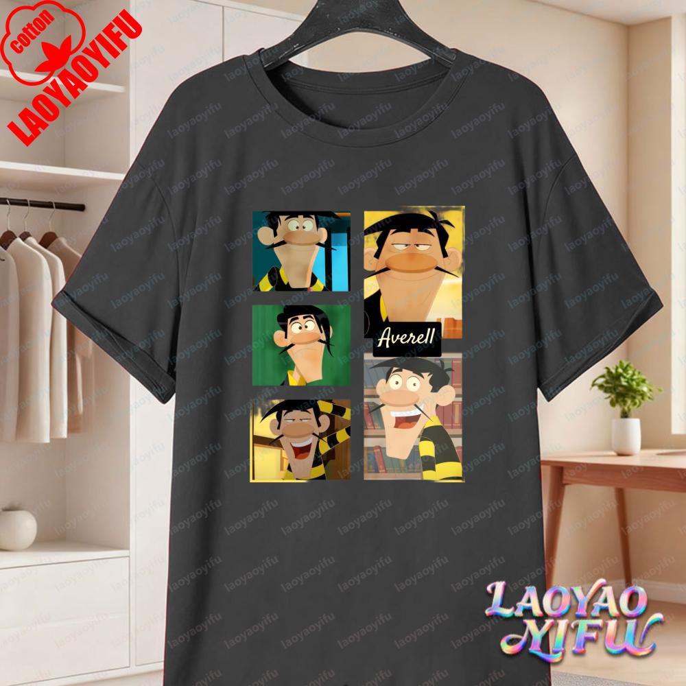 Averell Lucky Luke Character Graphic TShirt Nostalgic Cartoon Unisex Cotton Tee Vintage Classic Trend Streetwear Unisexs Clothing