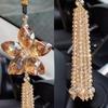 Auto Rückspiegel Hängen Zubehör Künstliche Kristall Blume Charm Anhänger Ornamente Glück Auto Innen Dekoration Dekor