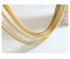 Gold-Plated Minimalist Snake Bone Chain Necklace - Hot-Selling European & American Jewelry