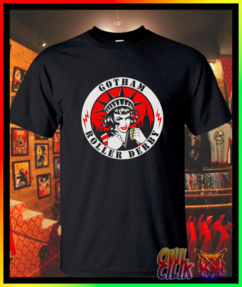New Gotham Girl Roller Derby american funny t shirt SIZE S-5XL Unisex T-Shirt M