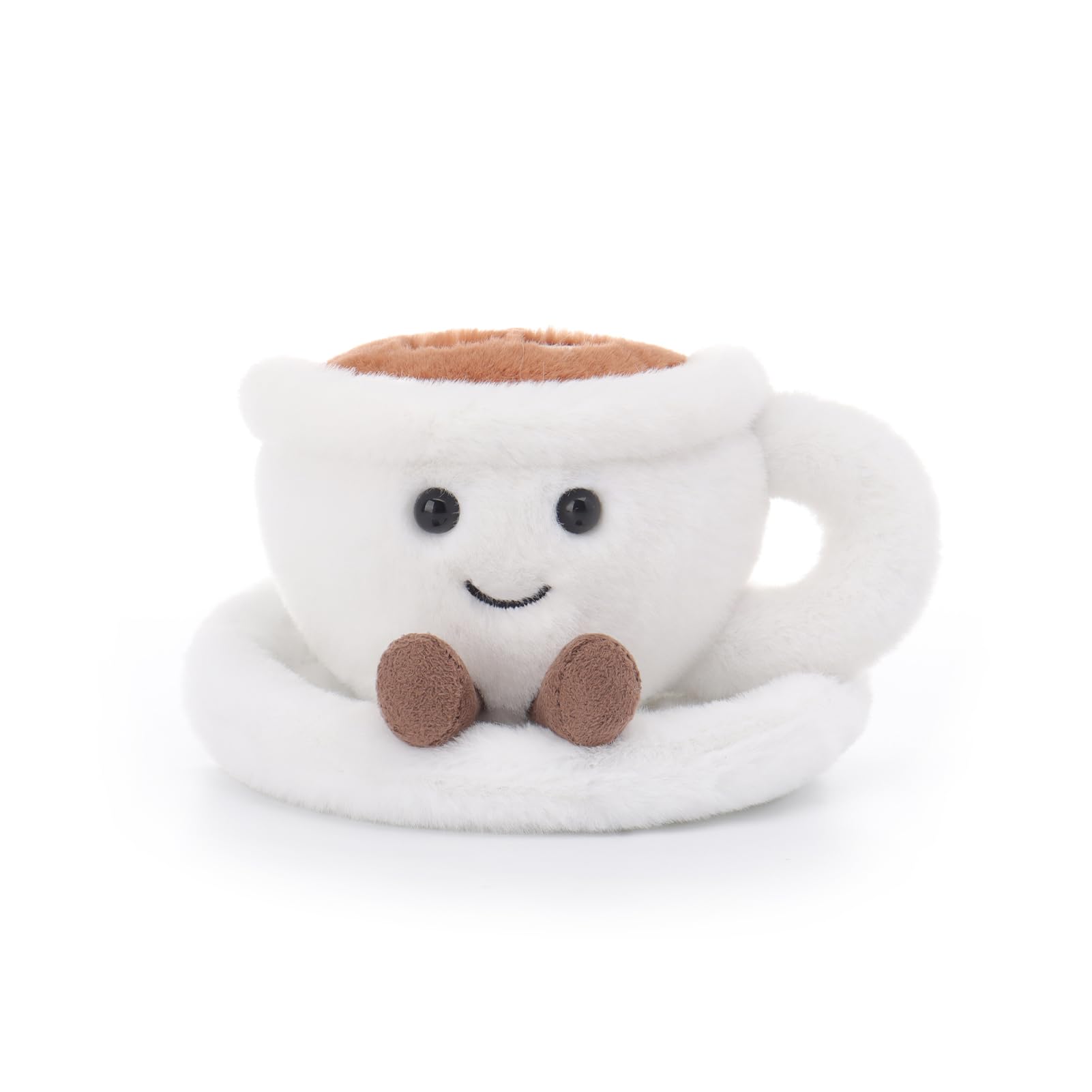 

Apricot Lamb Leisure Coffee Kids Plush Soft and Cute for Girls and Fluffy Leisure Coffee 8cm Toy, Boys, белый