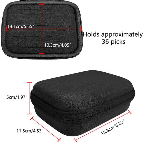 Guitar Pick Holder Case for Fender Dunlop D'Addario Dunlop Musical Instruments, Guitar Accessories, All Sizes, Pick Storage Pouch, Box Bag Only (Dark