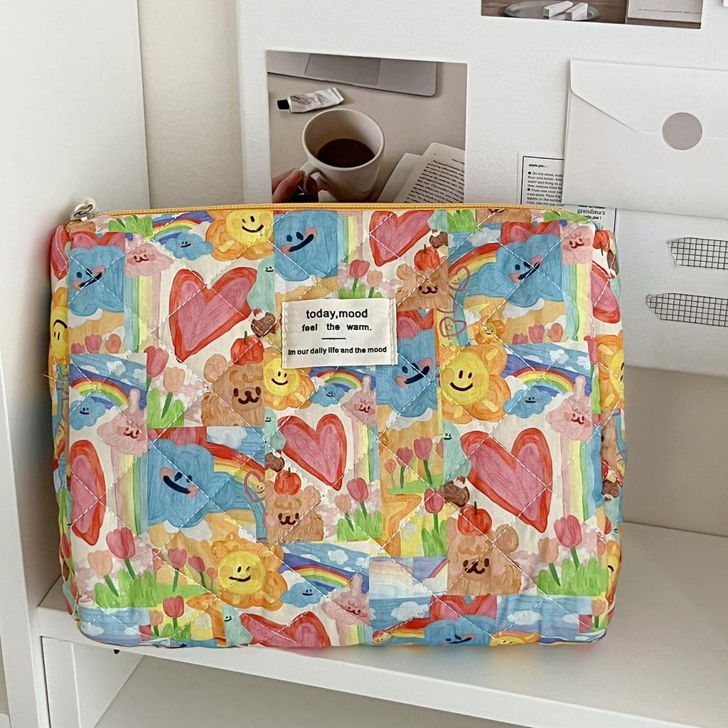 Graffiti Cosmetic Bag Going Travel Portable Storage Wash Bag Quilting Large Capacity Handbag