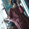 Johnature Women Vintage Print Floral Dresses O-Neck Long Sleeve Autumn Fall High Quality Women Loose Dress