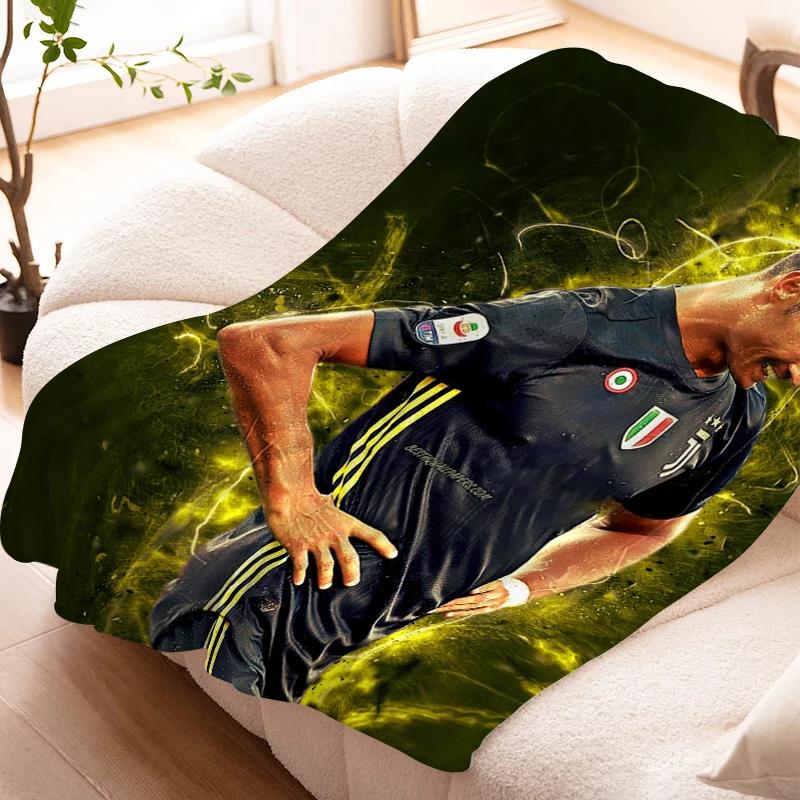 Sofa Blankets for Winter Cristiano Ronaldo Warm Knee Bed Fleece Custom Camping Fluffy Soft Blankets Microfiber Bedding King Size