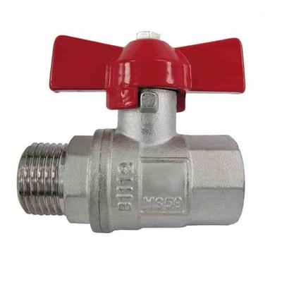 Robinet à boisseau sphérique 3/4 pouce en laiton avec levier et filetage IGxAG