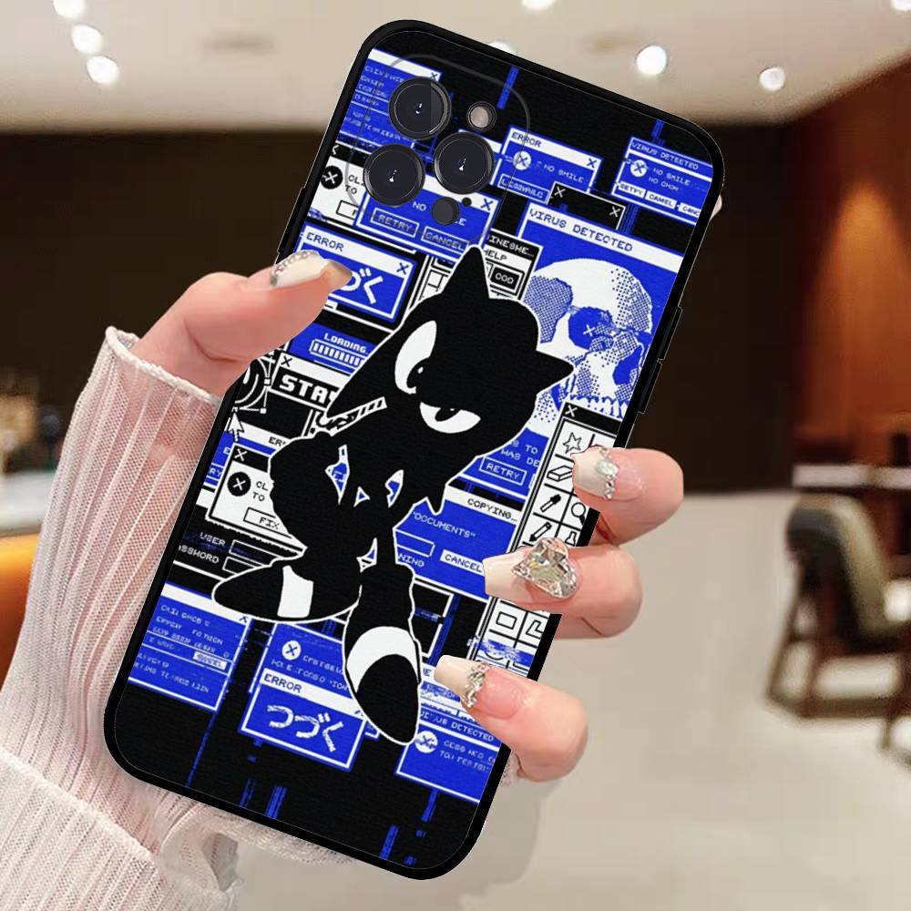 Game Sonic Movie Anime Phone Case For Iphone 17 16 15 14 13 12 11 Pro Max Plus Black Shell Cover Case